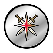 Vegas Golden Knights: Secondary Logo - Modern Disc Mirrored Wall Sign, FNB-NHVGKS-235-02B