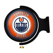 Edmonton Oilers: Original Round Illuminated Rotating Wall Sign, NHEDMO-115-01