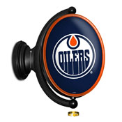 Edmonton Oilers: Original Oval Illuminated Rotating Wall Sign, NHEDMO-125-01