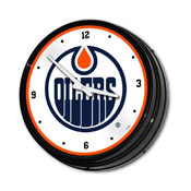 Edmonton Oilers: Illuminated Retro Diner Wall Clock, NHEDMO-550-01