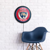 Florida Panthers: Round Slimline Illuminated Wall Sign, NHFLOR-130-01