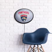 Florida Panthers: Ice Rink - Oval Slimline Illuminated Wall Sign, NHFLOR-140-02