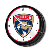 Florida Panthers: Illuminated Retro Diner Wall Clock, NHFLOR-550-01