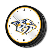 Nashville Predators: Illuminated Retro Diner Wall Clock, NHNASH-550-01
