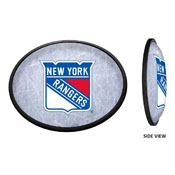New York Rangers: Ice Rink - Oval Slimline Illuminated Wall Sign, NHNYRS-140-02