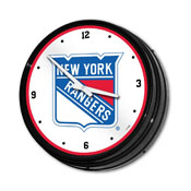 New York Rangers: Illuminated Retro Diner Wall Clock, NHNYRS-550-01