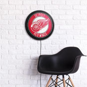 Detroit Red Wings: Round Slimline Illuminated Wall Sign, NHDTRW-130-01