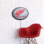 Detroit Red Wings: Ice Rink - Oval Slimline Illuminated Wall Sign, NHDTRW-140-02