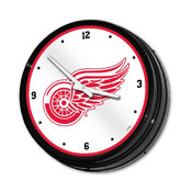 Detroit Red Wings: Illuminated Retro Diner Wall Clock, NHDTRW-550-01