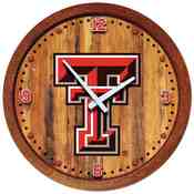 Texas Tech Red Raiders 20" Barrel Team Logo Wall Clock, FNB-NCTTRR-560
