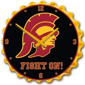 USC Trojans Team Spirit Bottle Cap Wall Clock-Trojan, NCUSCT-540-04