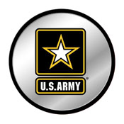 US Army Army: Modern Disc Mirrored Wall Sign, FNB-USARMY-235-01A