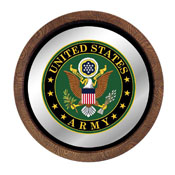 US Army Army: Seal - Mirrored Barrel Top Mirrored Wall Sign, FNB-USARMY-245-02A