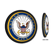 US Navy: Round Slimline Lighted Wall Sign, USNAVY-130-01
