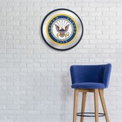 US Navy: Seal - Modern Disc Mirrored Wall Sign, FNB-USNAVY-235-02A