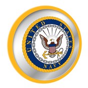 US Navy: Seal - Modern Disc Mirrored Wall Sign, FNB-USNAVY-235-02A