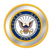 US Navy: Seal - Modern Disc Mirrored Wall Sign, FNB-USNAVY-235-02A
