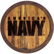 US Navy: Branded "Faux" Barrel Top Sign, USNAVY-240-02