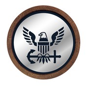 US Navy: "Faux" Barrel Top Mirrored Wall Sign, FNB-USNAVY-245-01A
