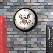 US Navy: Eagle - Retro Lighted Wall Clock, USNAVY-550-02