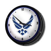 US Air Force: Retro Lighted Wall Clock, USUSAF-550-01
