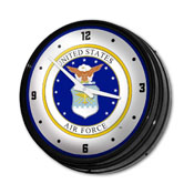 US Air Force: Seal - Retro Lighted Wall Clock, USUSAF-550-02