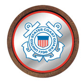 US Coast Guard: "Faux" Barrel Top Mirrored Wall Sign, FNB-USUSCG-245-01A