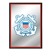 US Coast Guard: Vertical Framed Mirrored Wall Sign, FNB-USUSCG-275-01A