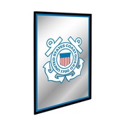 US Coast Guard: Vertical Framed Mirrored Wall Sign, FNB-USUSCG-275-01A