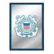 US Coast Guard: Vertical Framed Mirrored Wall Sign, FNB-USUSCG-275-01A