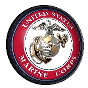 US Marine Corps: Round Slimline Lighted Wall Sign, USUSMC-130-01