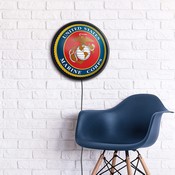 US Marine Corps: Seal - Round Slimline Lighted Wall Sign, USUSMC-130-02