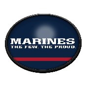 US Marine Corps: Oval Slimline Lighted Wall Sign, USUSMC-140-01