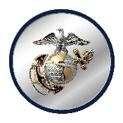 US Marine Corps: Modern Disc Mirrored Wall Sign, FNB-USUSMC-235-01A