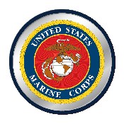 US Marine Corps: Seal - Modern Disc Mirrored Wall Sign, FNB-USUSMC-235-02A