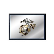 US Marine Corps: Framed Mirrored Wall Sign, FNB-USUSMC-265-01A