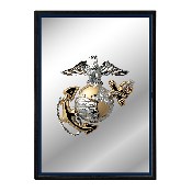 US Marine Corps: Vertical Framed Mirrored Wall Sign, FNB-USUSMC-275-01A