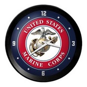 US Marine Corps: Ribbed Frame Wall Clock, USUSMC-530-01