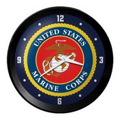US Marine Corps: Seal - Ribbed Frame Wall Clock, USUSMC-530-02