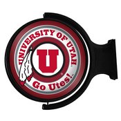 University of Utah Utes Rotating Illuminated Team Spirit Wall Sign-Round