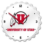 University of Utah Utes Team Spirit Bottle Cap Wall Clock