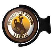 Wyoming Cowboys Rotating Illuminated Team Spirit Wall Sign-Round-Bucking Horse, NCWYOM-115-01