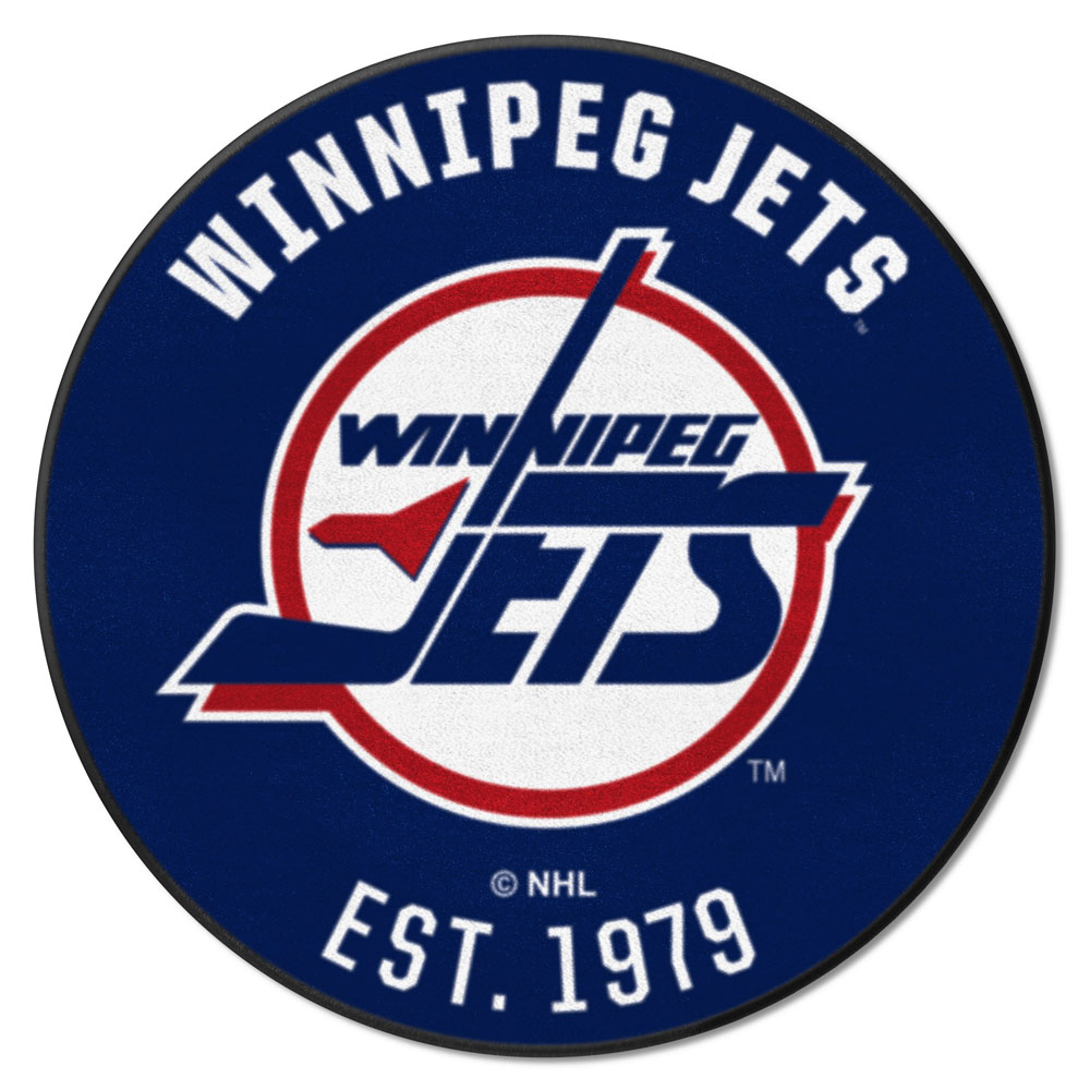 Retro NHL Winnipeg Jets Roundel Teppich - 27 Zoll. Durchmesser - Bild 8 von 8