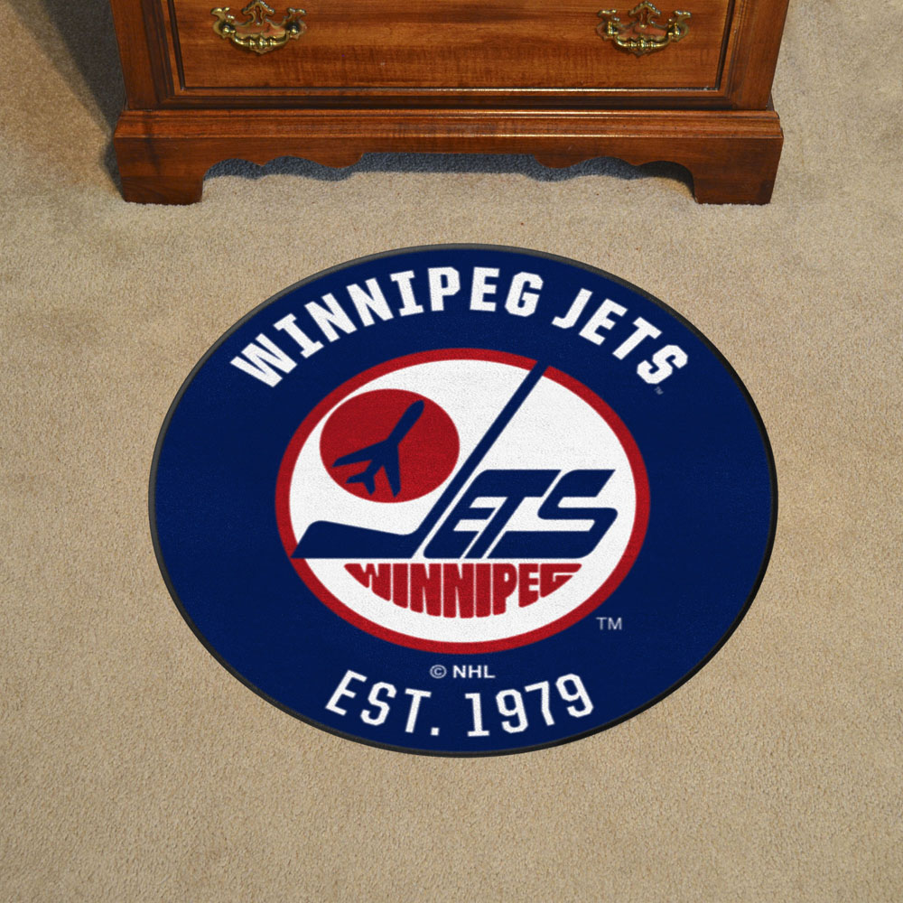 Retro NHL Winnipeg Jets Roundel Teppich - 27 Zoll. Durchmesser - Bild 5 von 8
