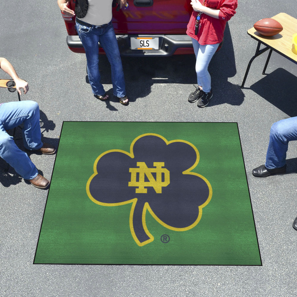 Notre Dame Fighting Irish Tailgater Rug Clover Logo 5ft X 6ft 35808