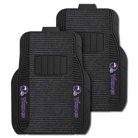 Minnesota Vikings 2 Piece Deluxe Car Mat Set - Viking Head Primary Logo & Wordmark, 13796