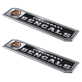 Cincinnati Bengals 2 Piece Heavy Duty Aluminum Embossed Truck Emblem Set, 60802