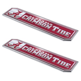 University of Alabama Embossed Truck Emblem 2-pk 1.75 x 8.25 - Primary Logo & Wordmark, 60826