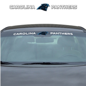 NFL - Carolina Panthers Windshield Decal 34 x 3.5 - Primary Logo and Team Wordmark, 61465