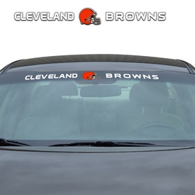 NFL - Cleveland Browns Windshield Decal 34 x 3.5 - Primary Logo and Team Wordmark, 61468